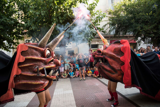 La Cuca i la Cuqueta a l'Encetada de la festa major d'estiu