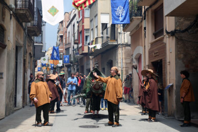 El Diabló durant la cercavila del Seguici popular de la festa major d'estiu