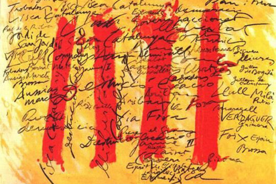 La senyera, per Tàpies