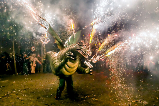 Encesa durant el Correfoc