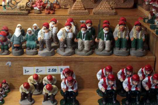 Caganers clàssics a la Fira de Santa Llúcia de Barcelona
