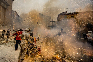 Llançament de coets. Foto: Ajuntament d'Ibi