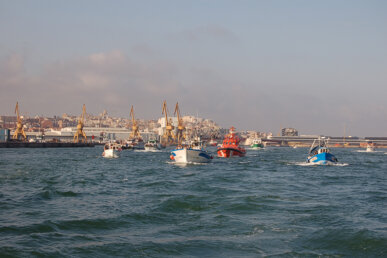 Les barques de la processó marítima