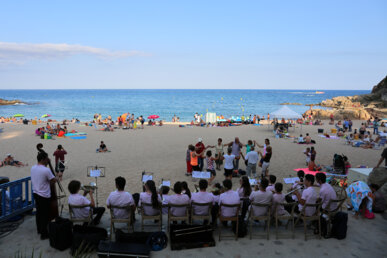 Ballada de sardanes a la platja