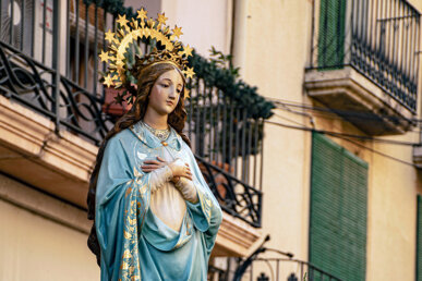 Imatge de la Puríssima que surt en processó