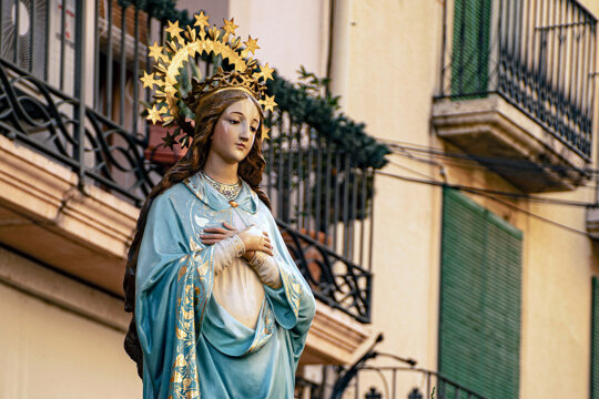 Imatge de la Puríssima que surt en processó