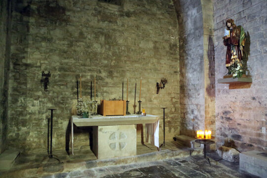 Imatge de Santa Cecília, patrona del poble i dels músics. Foto: Manel Carrera