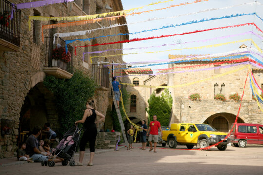 La Plaça Jaume I, engalanada