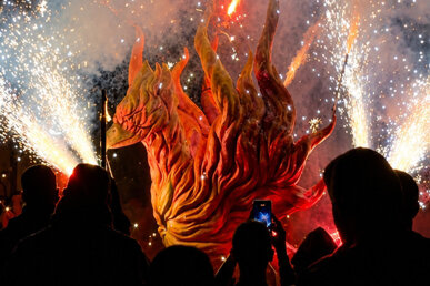 La Fetillera durant el correfoc