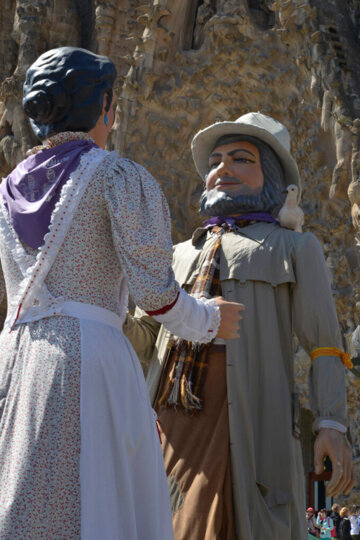 Els gegants Pere i Pepa. Foto: Ajuntament de Barcelona