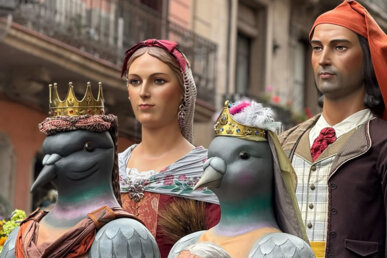 Els gegants i gegantons de Sant Andreu de Palomar. Foto: Germandat Andreuenca