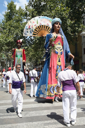 Els gegants a la Rambla