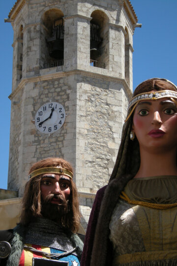 Els gegants durant la cercavila