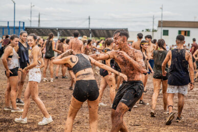 Batalla de raïm de Binissalem. Foto: Joves des Trui