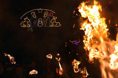 El foc de la nit de Nadal. Foto: Manel Carrera Escudé