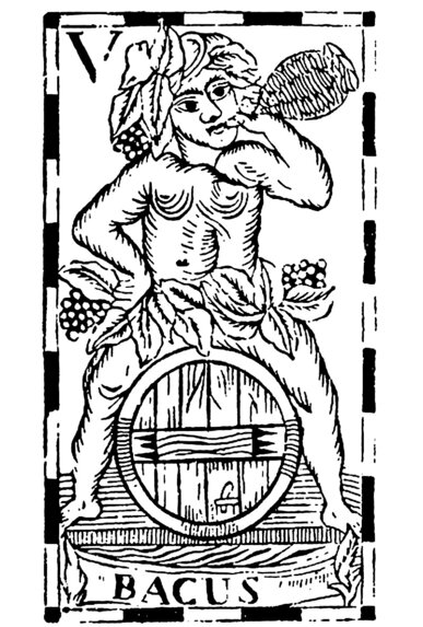 Il·lustració de Bacus, déu del vi