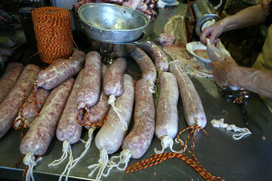 Preparació de les botifarres