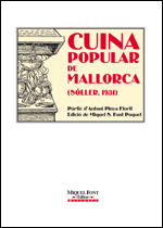 Cuina popular de Mallorca. Sóller 1931.