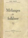 Mélanges de Folklore