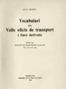 Vocabulari dels vells oficis de transport i llurs derivats