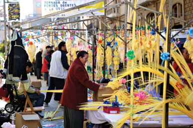 El mercat de palmes, palmons i rams de llorer