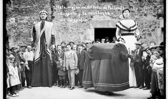 Fotografia de la mulassa l'anys 1919. Foto: Valentí Fargnoli. INSPAI-Diputació de Girona