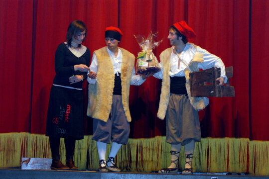 Entrega dels lots del sorteig a la mitja part