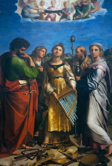 Èxtasi de Santa Cecília, pintura de Raffaello Sanzio