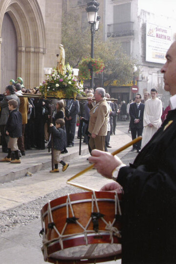 Processó amb la imatge de Santa Cecília. Foto: Wamba