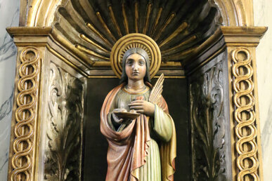 Imatge de Santa Llúcia al santuari del Vinyet de Sitges