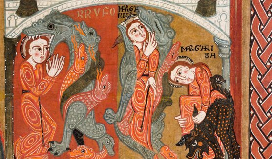 Detall del frontal d'altar de Santa Margarida de Vila-seca (Osona). Foto: Museu d'Art Medieval de Vic