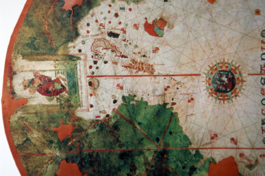 Sant Cristòfor en un mapamundi de Joan de Cossa (1500)