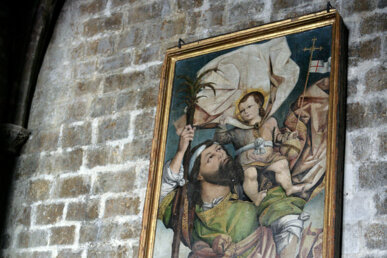 Detall d'un quadre a la Església Arxiprestal de Morella