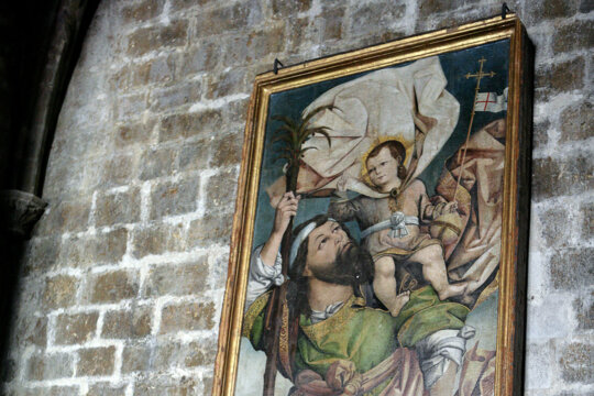 Detall d'un quadre a la Església Arxiprestal de Morella