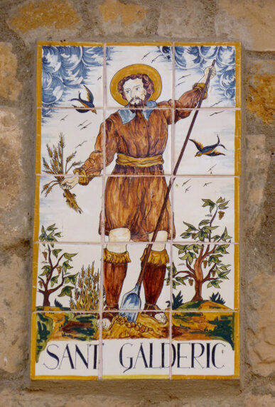Plafó de ceràmica de Sant Galderic a Ulldemolins