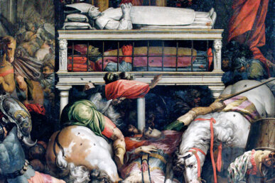 El miracle de les mosques de Sant Narcís. Pintura de Francesc Tramulles