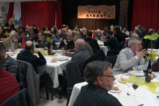 Un moment del sopar dels barbuts (Foto: Barbuts del Vendrell)