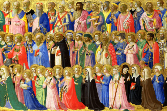 Els precursors de Crist amb sants i màrtirs, de Fra Angelico (1423). Imatge: The National Gallery