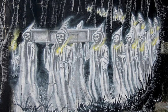 Pintura de la Santa Compaña, processó d'ànimes gallega. Imatge: La Biblioteca de Laura