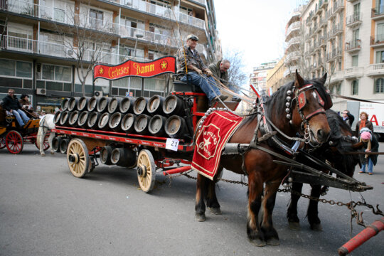 Carro d'una empresa cervesera